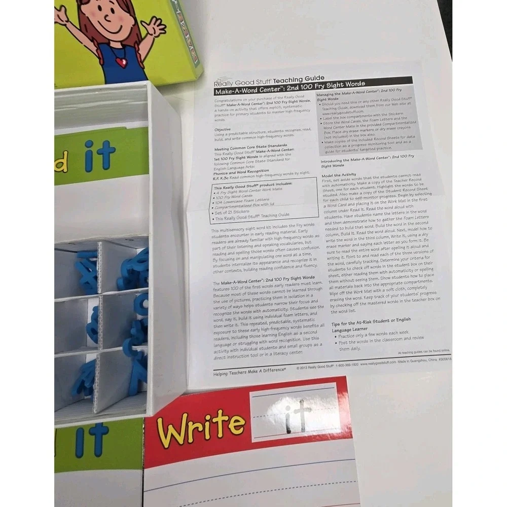 Really Good Stuff Read, Build, And Write Sight Word Activity Center 2nd 100